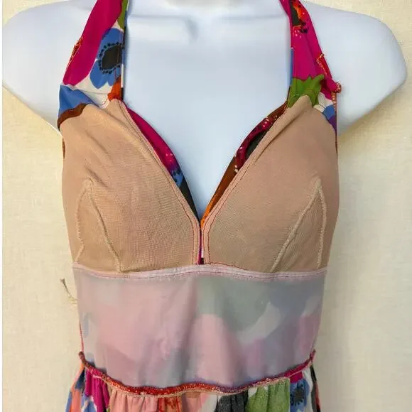 Vintage Union Made "Perfection Fit by Roxanne" Halter Maxi Dress S/M pls read! - Picture 7 of 16